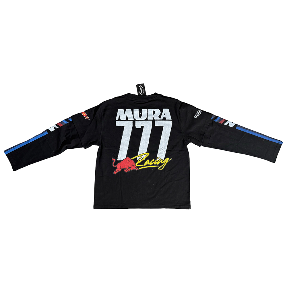 Nishi Double Layer Long Sleeve Logo T - Shirt